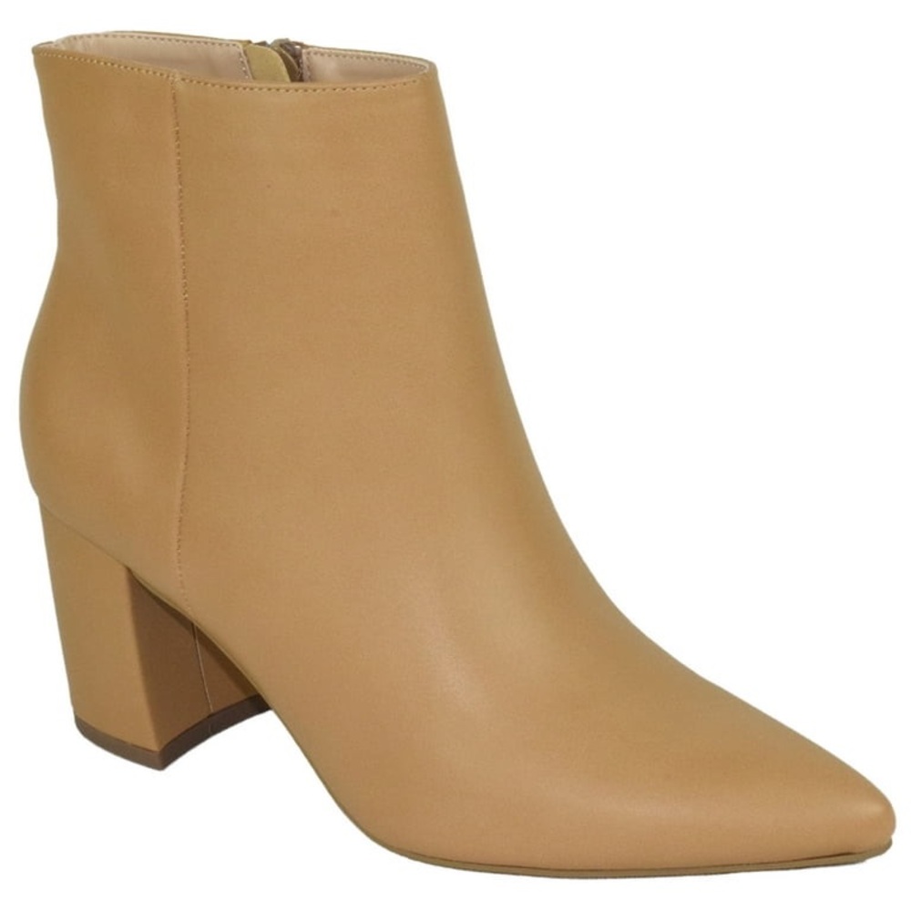Delicious Ankle Boots Side Zipper Zip-Up Booties Block Heel Pointed Toe Hillary